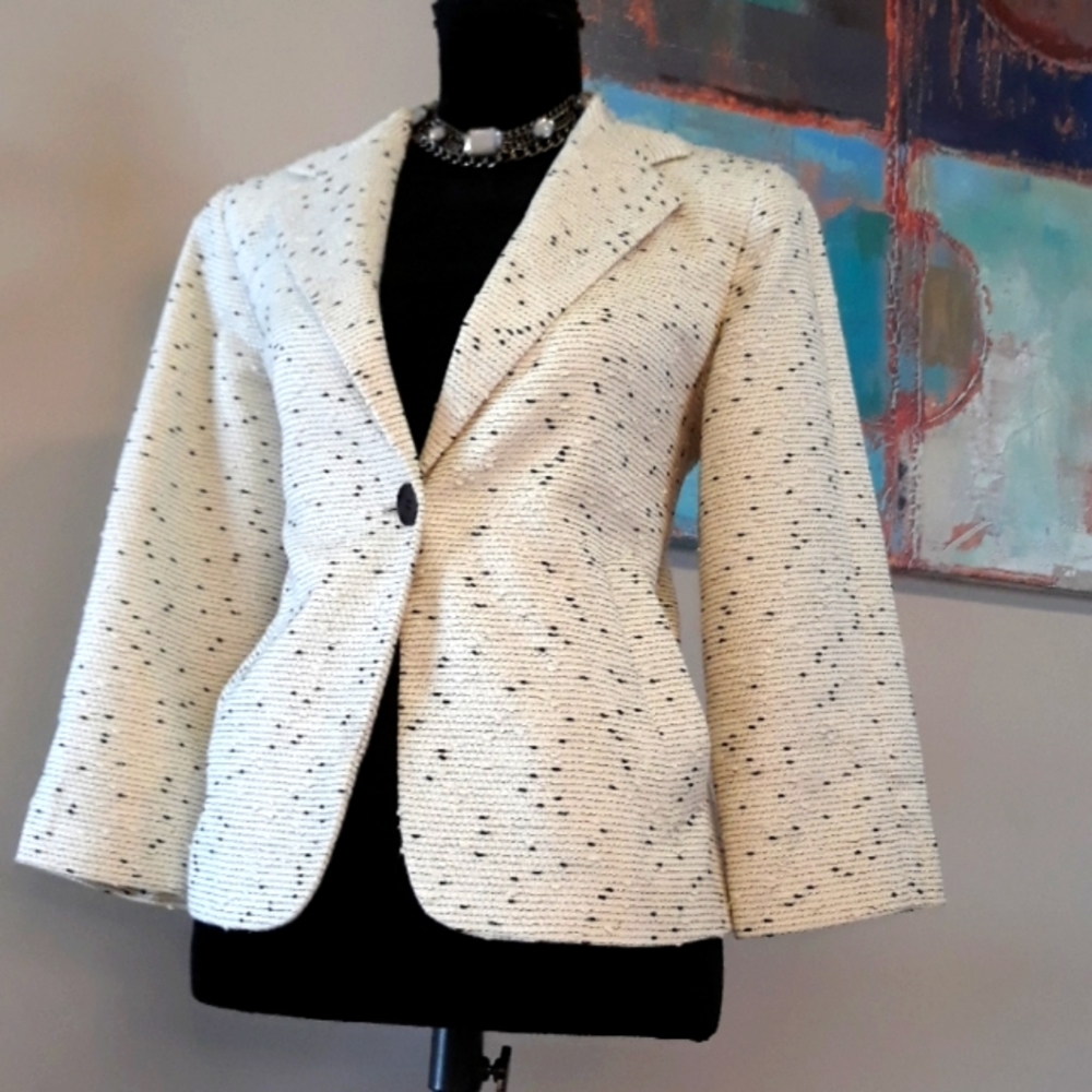Talbots/ Woven/ Single Button Front Blazer - Picture 4 of 13